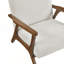 Fauteuil d'appoint contemporain et durable avec tissu en chenille beige doux et structure en bois d'hévéa massif pour le salon-1621371583