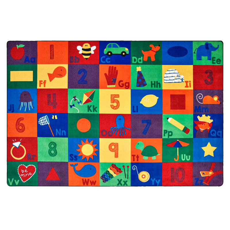 Tapis géométrique de classe à sièges séquentiels, 6 pi x 9 pi