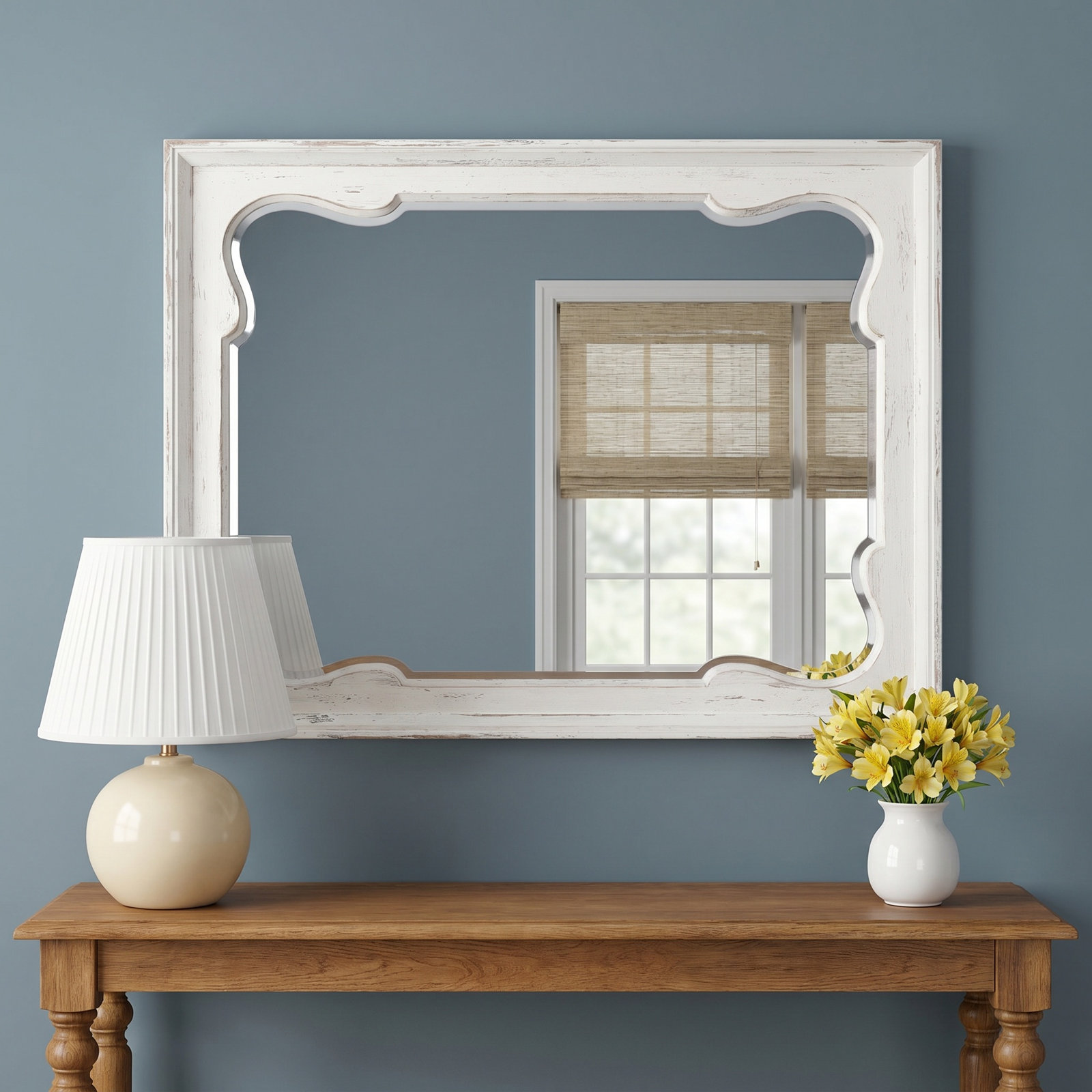 Alcy 48" Oak Accent Mirror, Daisy