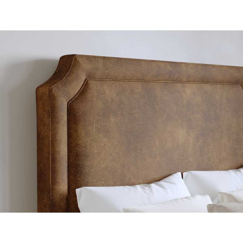 Tête de lit tapissier Waneeta, Grand, Brun