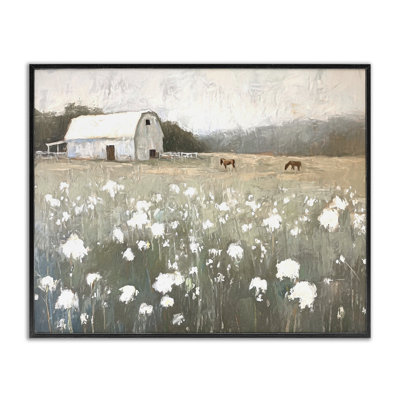 «Peaceful Horse Pasture», art de la giclée encadrée par Ramona Murdock