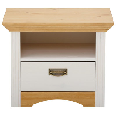 Luker 56cm W Solid Wood Bedside Table