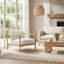 Chaise d'appoint rembourrée avec cadre en bois-119236251