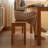 Natural Oak Wood Dining Bench with Metal Frame for Living Room and Kitchen Use