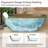 CASAINC 61" Oval Solid Surface Freestanding Soaking Bathtub With Drain