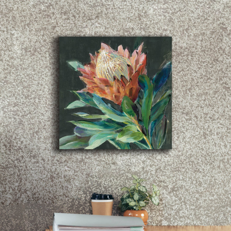 «Deep Protea C» par Danhui Nai, art mural sur toile, H 18 po x l 18 po