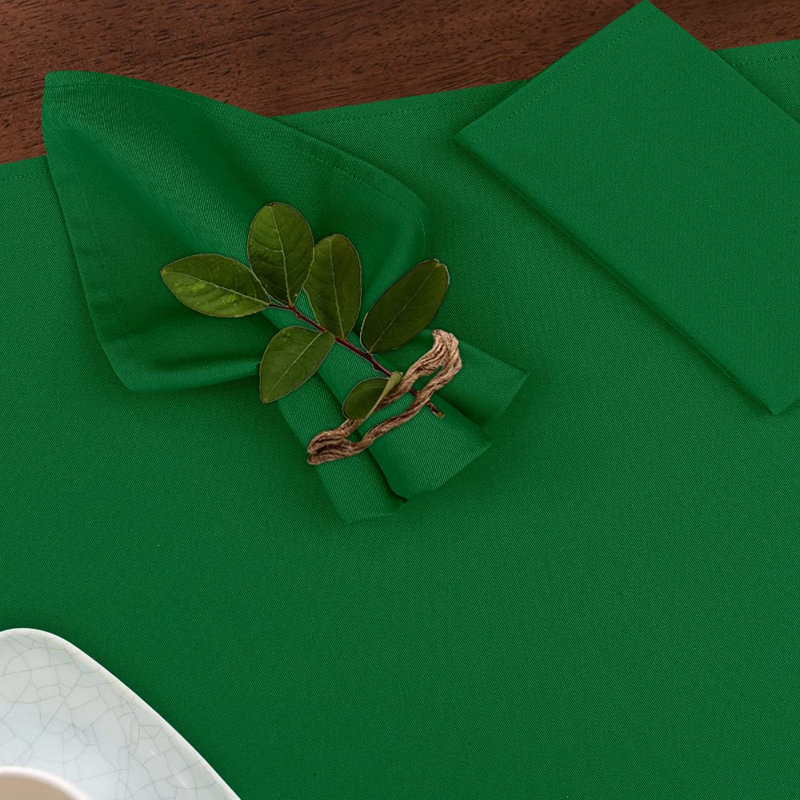 Poly Cotton Enrich Twill Cloth Napkins, Dark Green