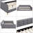 Modern Queen Upholstered Daybed with Support Legs in Gray - Convertible Sofa Sleeper-1604134444