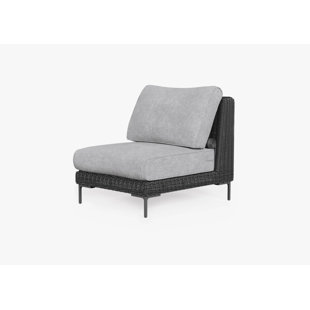 Chaise sans accoudoirs d'extérieur en osier brun