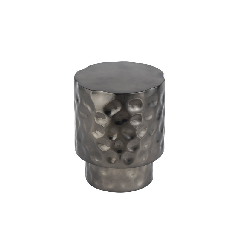 Table de bout de style moderne ET-90-30-16 en métal et nickel, Nickel