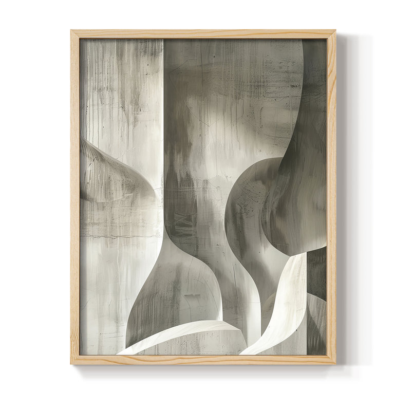 ABSTRACT Series CDLXII, reproduction encadrée - bois massif, H 11 po x l 9 po, Naturel