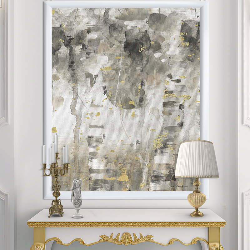« the modern forest forest i », reproduction d’image sur toile, Cadre blanc, H 20 po x l 12 po x P 1po