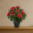 Hibiscus with Black Hexagon Vase Silk Plant