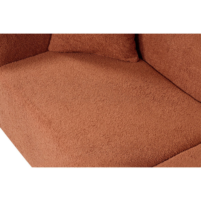 Canapé incurvé contemporain de 87 po avec siège moelleux, conception épurée et structure durable - idéal pour les espaces de vie élégants