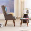 Upholstered Accent Chair with Footstool