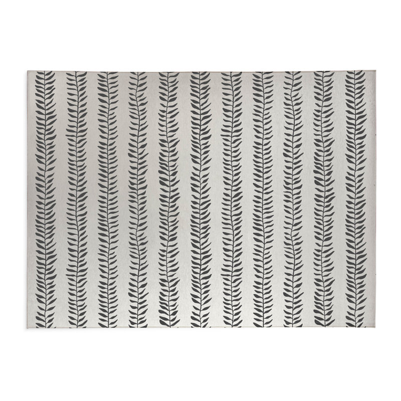 Tapis de cuisine Mystic Ivy, Rectangle 4pi x 6 pi, Ivoire/gris anthracite