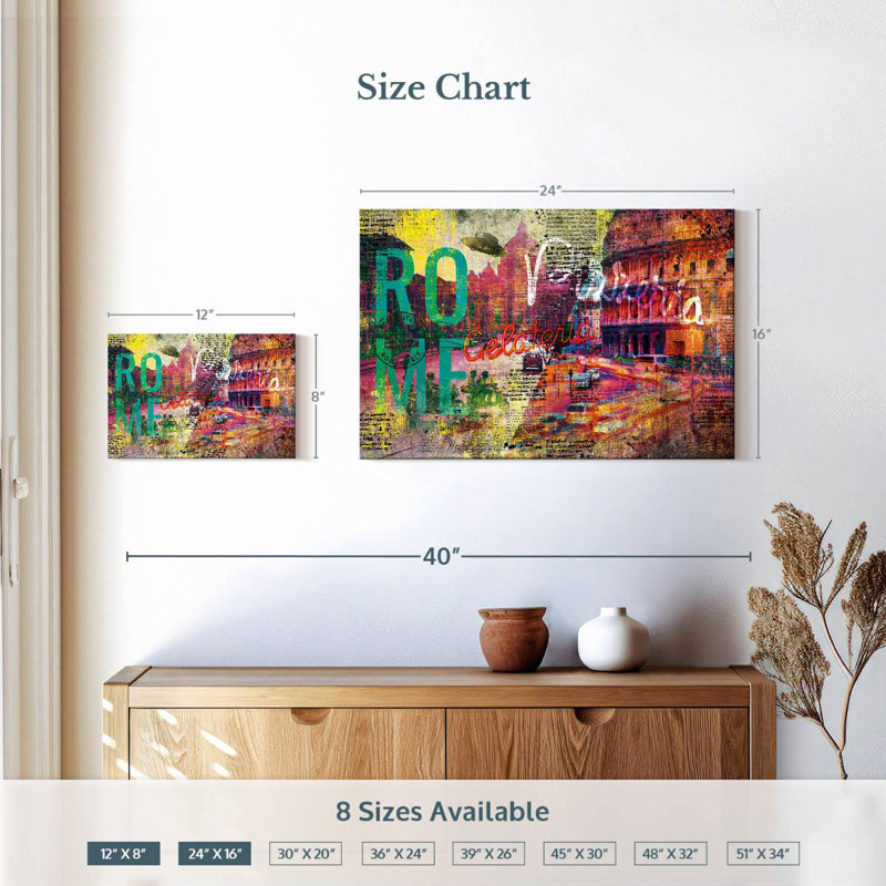 Nicci Rome City papier journal grunge, H 16 po x l 24 po