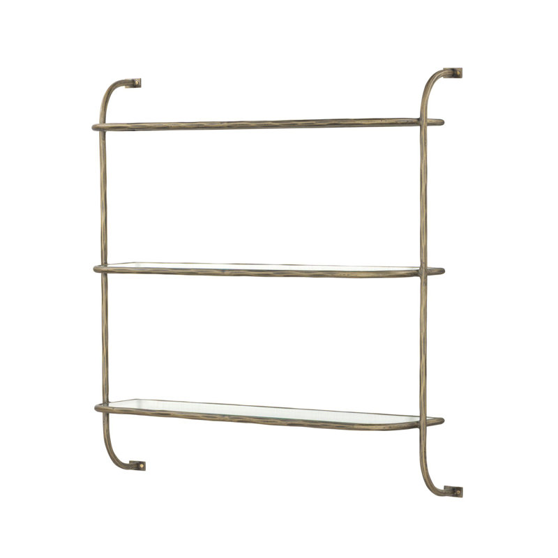 Swinton Shelf-Hammered Gunmetal, Hammered Aged Brass