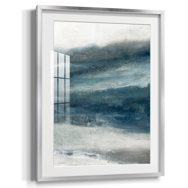 Aérien Écarlate II, reproduction encadrée, Papier avec cadre argenté, Blanc