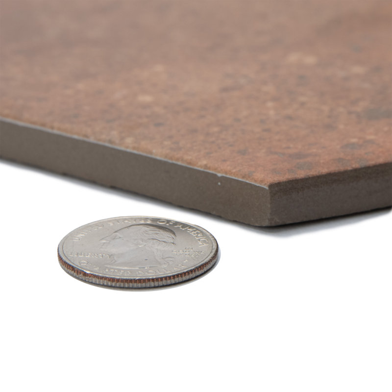 Archai hexagonal 9-1 / 8 po X 10 1/2 po Carreau de porcelaine pour plancher et mur, Brun