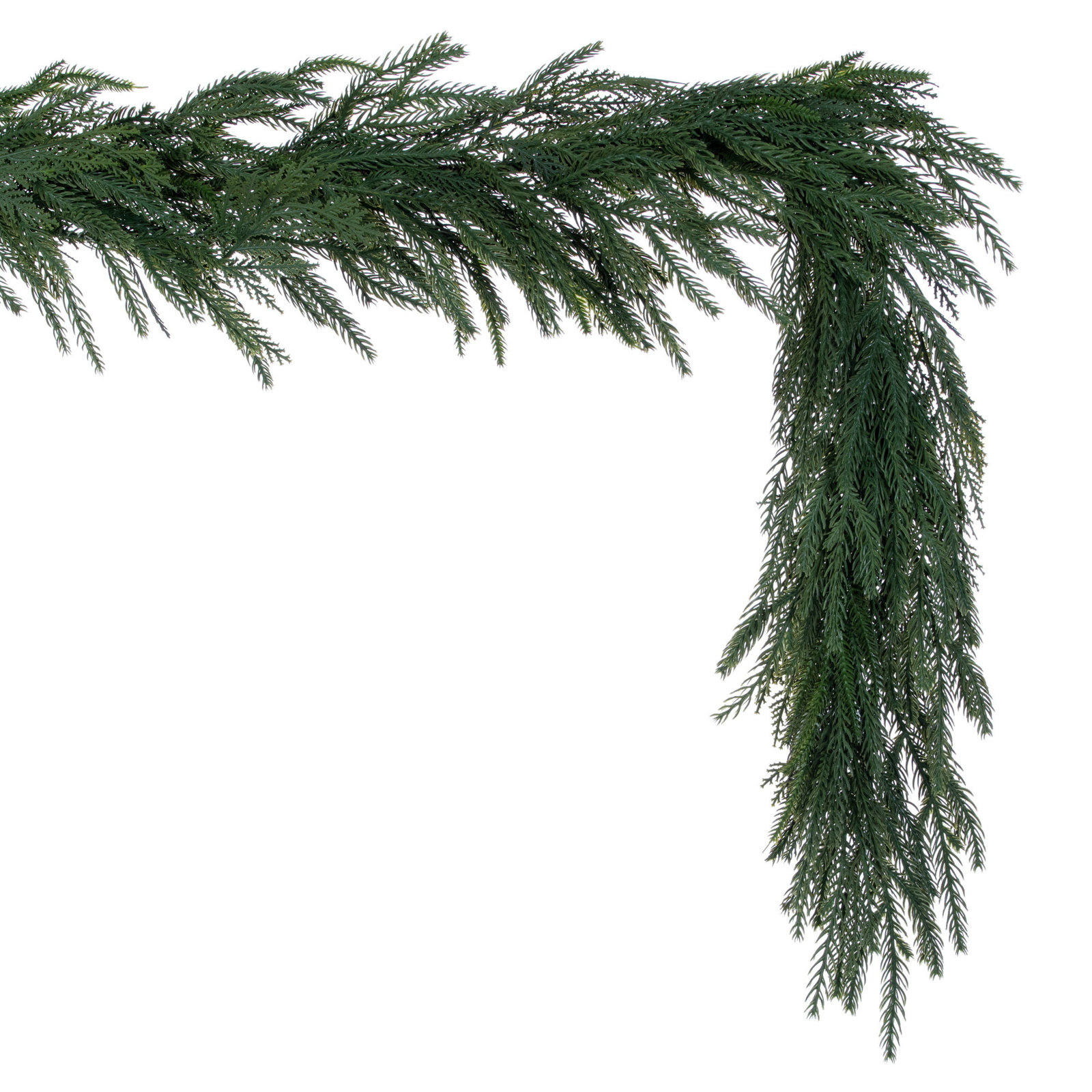 6' Green Soft Norfolk Pine Mix Garland