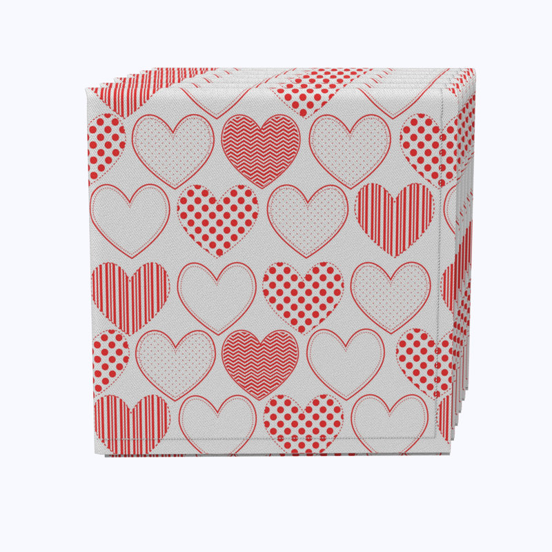 Cotton Twill Geometric Square Napkin