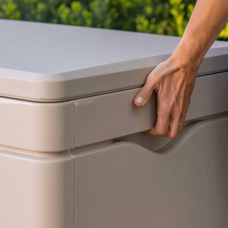 Desert Sand 80 Gallon Polyethylene Lockable Deck Box