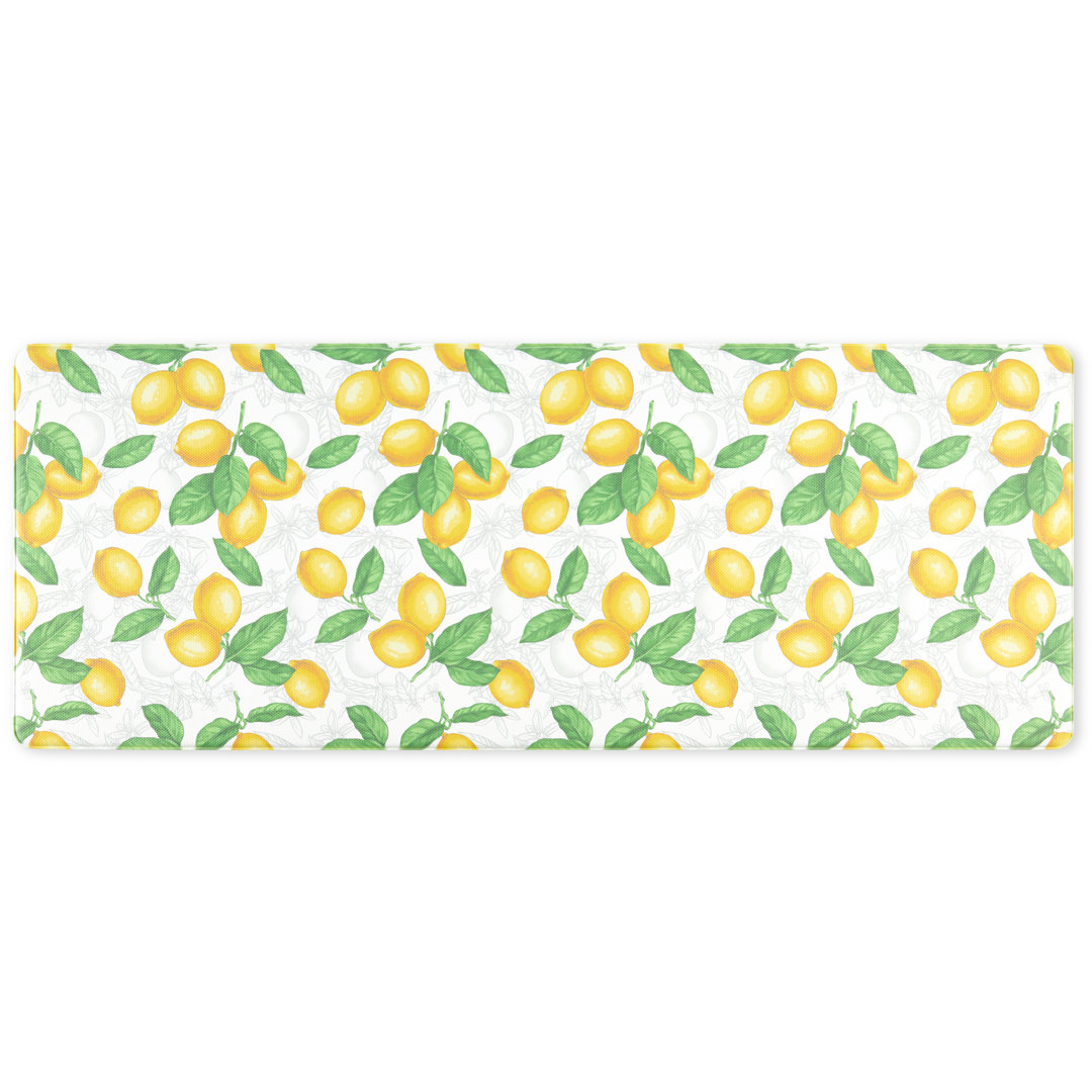 Martha Stewart Bloomfield Lots Of Lemons Anti-Fatigue Kitchen Mat Martha Stewart Mat 
