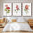" Scarlet Geranium " 3 Piece Art Oil Set-97706597-97706596