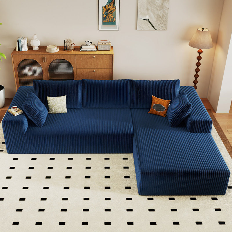 Canapé modulaire en forme de L 95,8 po avec méridienne profonde
