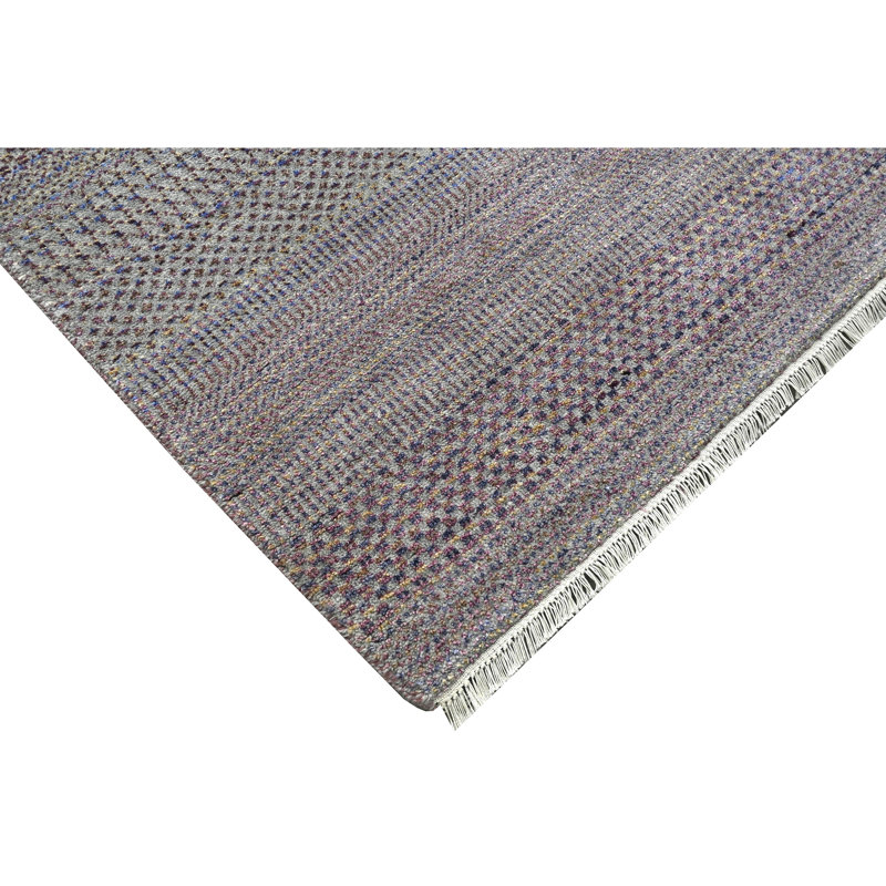 One-of-a-Kind Rectangle 6' x 8'11" Area Rug in Silver/Purple/Beige