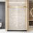Frameless Single sliding shower door  56-60 "W x 76" H, 1/4 "(6 mm) Clear Tempered Glass, Explosion Proof Film, Stainless Steel Handle Square Tube Track ,Brushed Gold