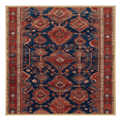 Machine Washable Persian Brown Area Rug