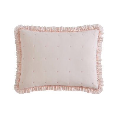 MF Eyelet Ruffled Embroidered Quilt Set