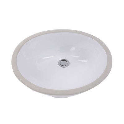 Nantucket Sinks Great Point 15.75'' Vitreous China Oval Bathroom Sink with Overflow