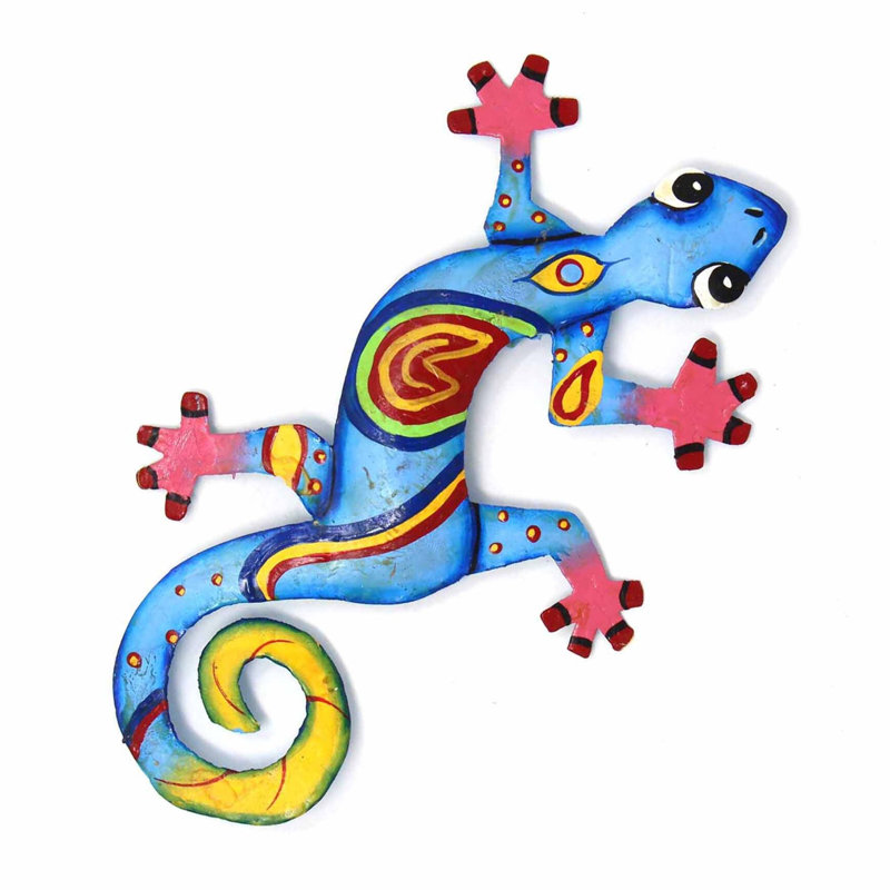 Décoration murale en métal Gecko