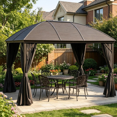 Auvent rigide et abris de jardin (doit inclure le cadre), patio moderne en acier