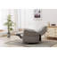 Fauteuil inclinable pivotant en tissu berçant
