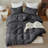100% Cotton Houndstooth Waffle Weave Duvet Cover Set-135650988-135650989