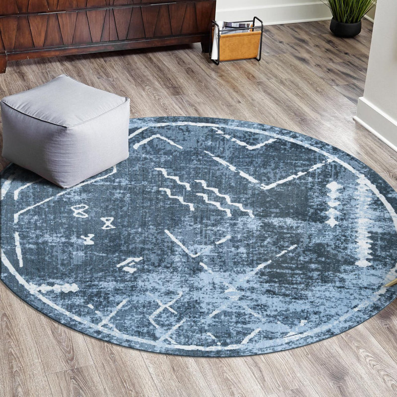 Eudora Geometric Indoor Rug, Round 3'3"