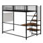 Lit mezzanine simple en métal avec station de charge intégrée et lumière DEL-1701126353