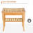 Modern Bamboo Shower Bench with Underneath Storage and Stable Construction