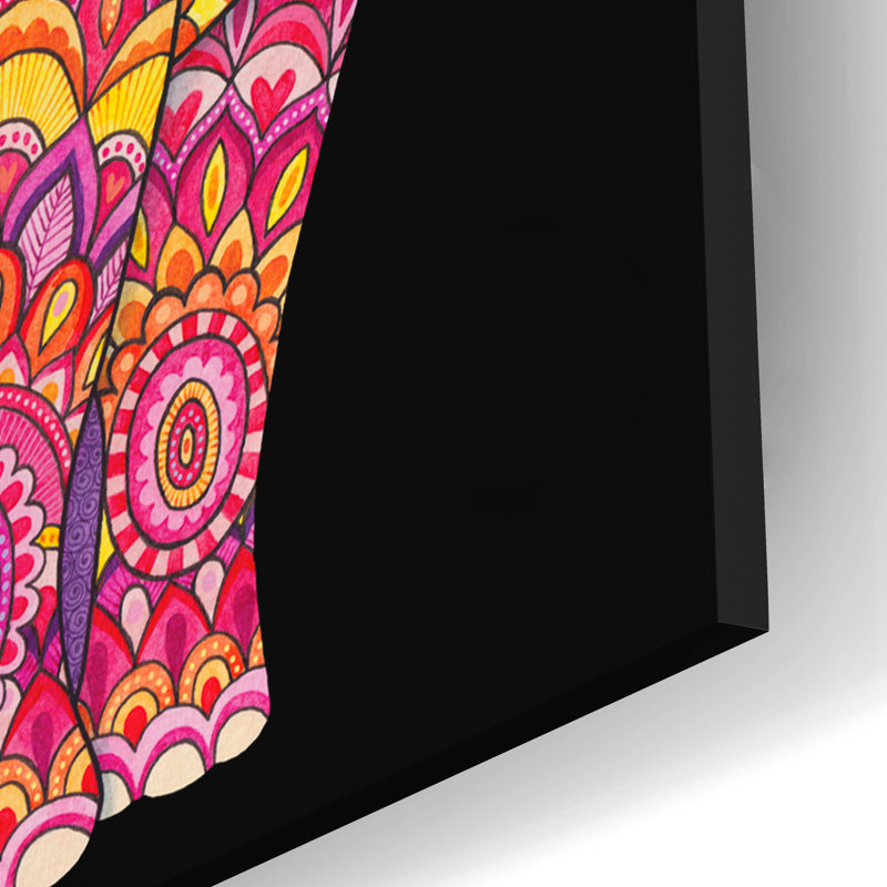 Bungalow Rose «Elephant Trio» par Hello Angel, art mural en verre acrylique, H 16 po x l 12 po x P 0,13 po
