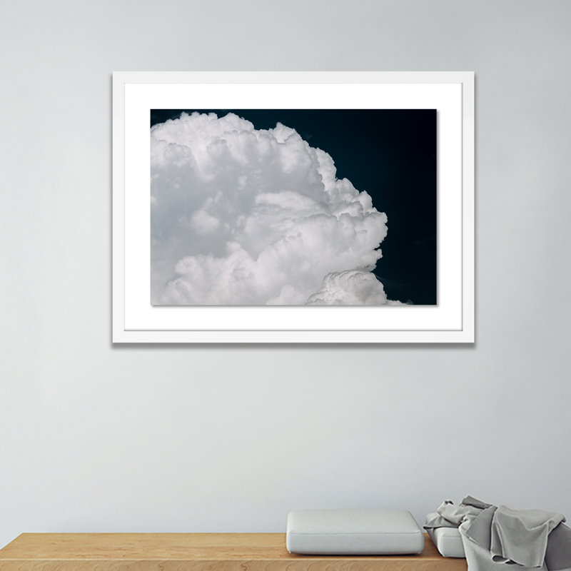 Cumulus Print by Michael Schauer, White, 35" H x 48" W x 2.5" D