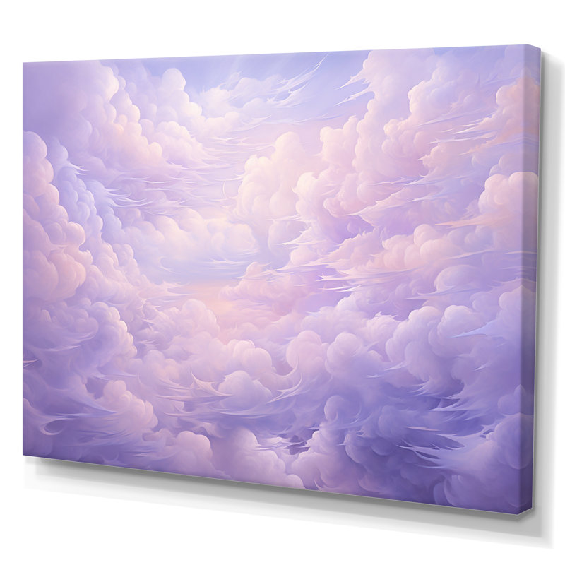 Impression sur toile mauve pastel mauve, Toile tendue, H 34 po x l 44 po x P 1,5 po