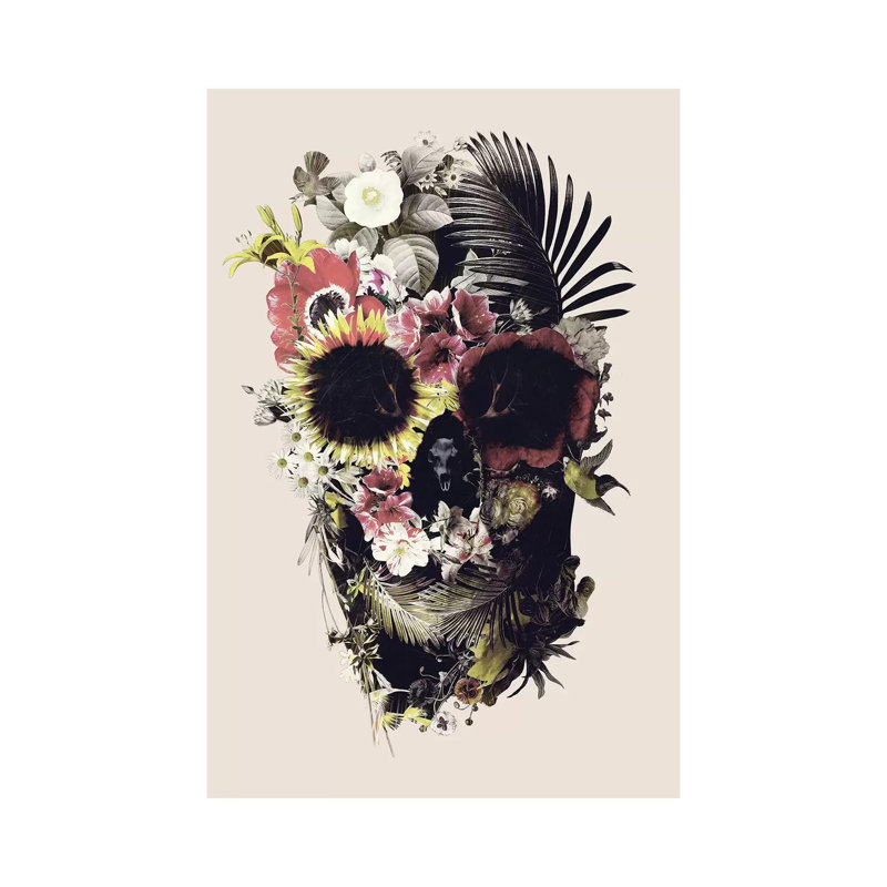 «Garden Skull Beige» par Ali Gulec, impression sur toile tendue, H 40 po x l 26 po x P 1,5 po