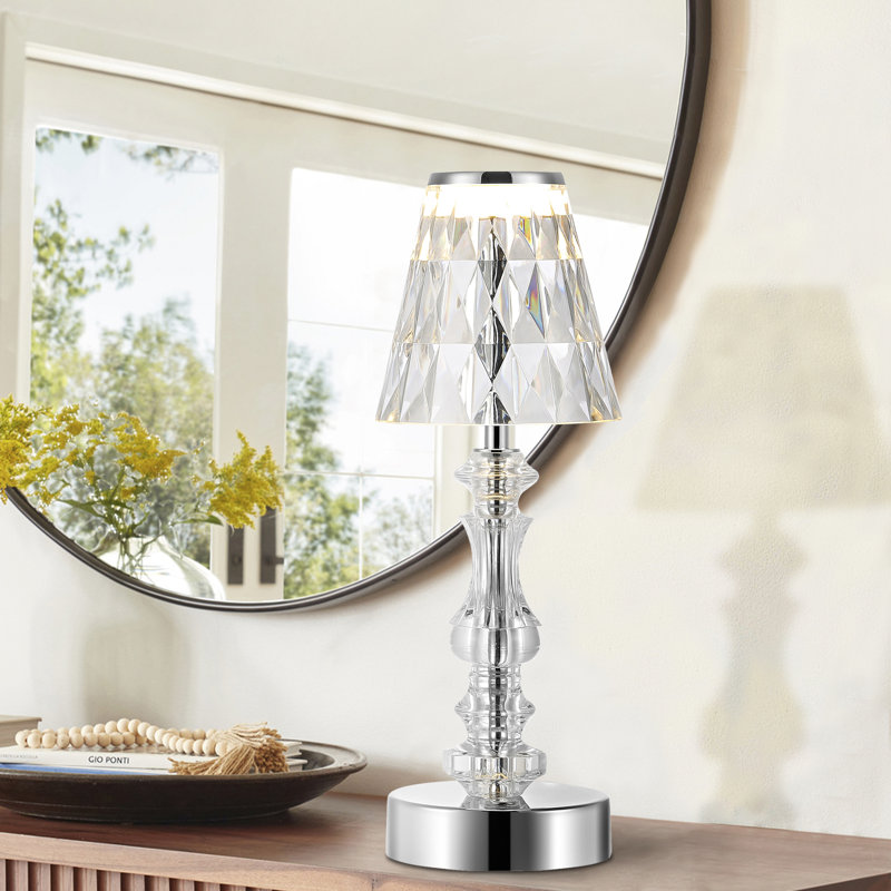 Lampe de bureau chromée 12,75 po Faune