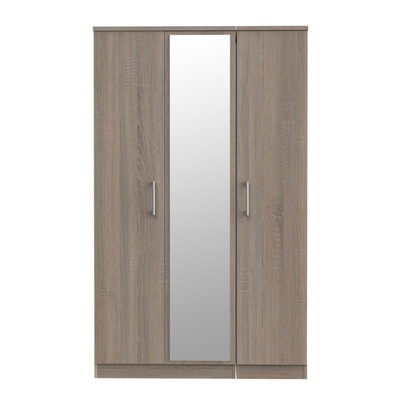 Fully Assembled Emilia-Rose Devon 3 Door Wardrobe, Brown