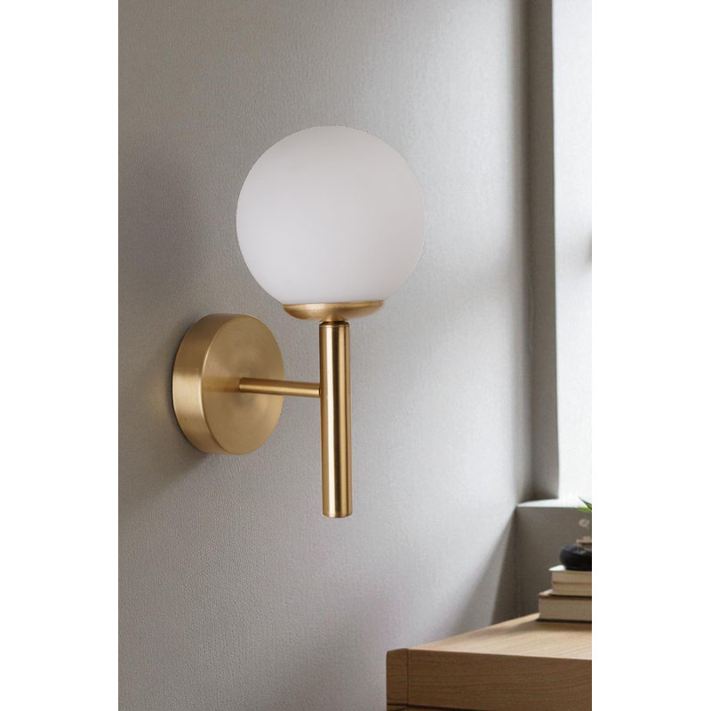 Lampe murale, Doré, Blanc