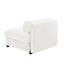 Élégant canapé modulaire en chenille blanc avec rangement intelligent